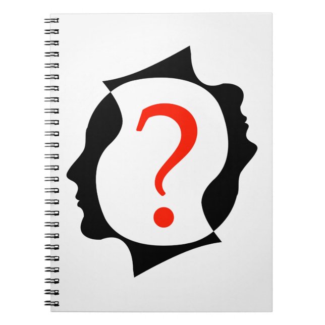 Carnet têtes avec un point d'interrogation (Devant)