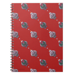 Carnet Têtes hippo mignonnes et Motifs sur rouge