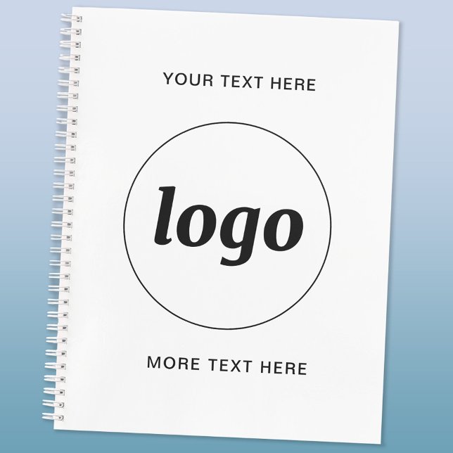 Carnet Texte de logo simple pour la promotion des affaire (Logo custom text business promotional notebook)
