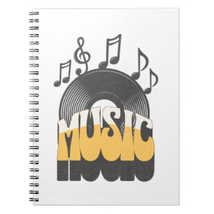Carnet Texte de musique avec enregistrement vinyle