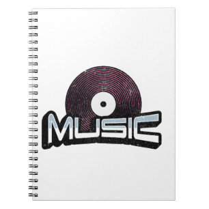 Carnet Texte de musique avec enregistrement vinyle