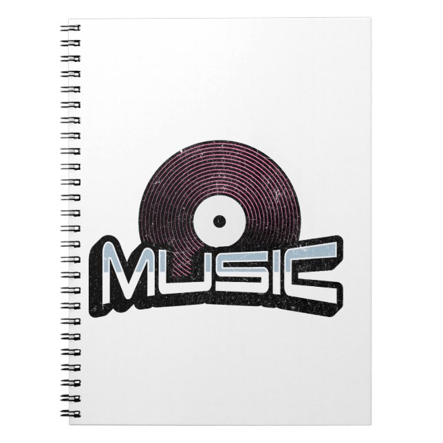 Carnet Texte de musique avec enregistrement vinyle (Devant)