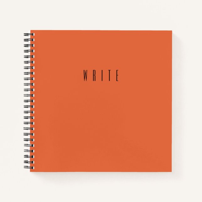 Carnet Texte de typographie d'écriture orange (Devant)