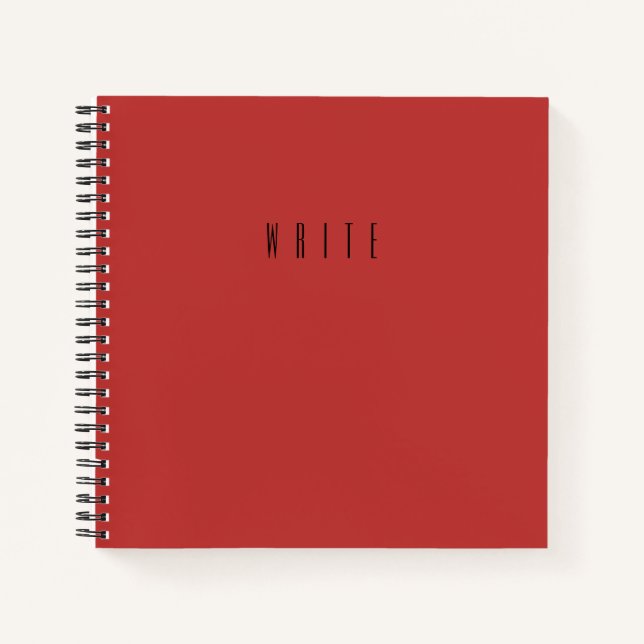 Carnet Texte de typographie en écriture rouge (Devant)