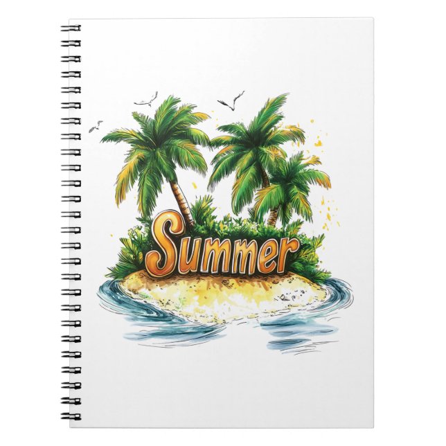 Carnet Texte d'été - Tropical Summer Island (Devant)