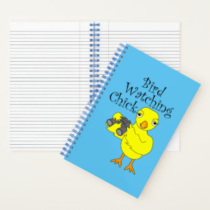 Carnet Texte du poussin d'observation d'oiseaux