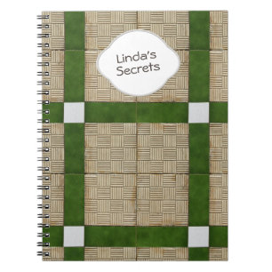 Carnet Texte en céramique de gris de vert de tuiles en