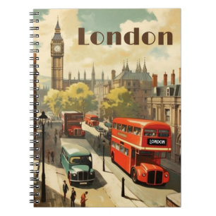 Carnet Texte personnalisé Big Ben Londres vintage