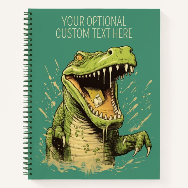 Carnet Texte personnalisé Crocodile (Devant)