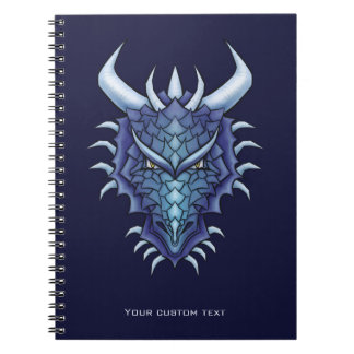 Carnet Texte personnalisé de la tête de dragon cool