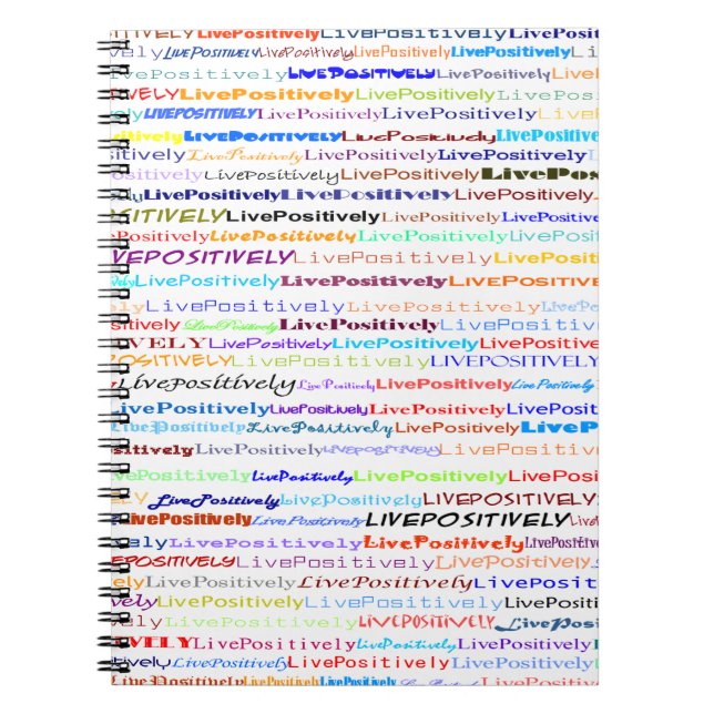 Carnet Texte positif en direct blanc (Devant)