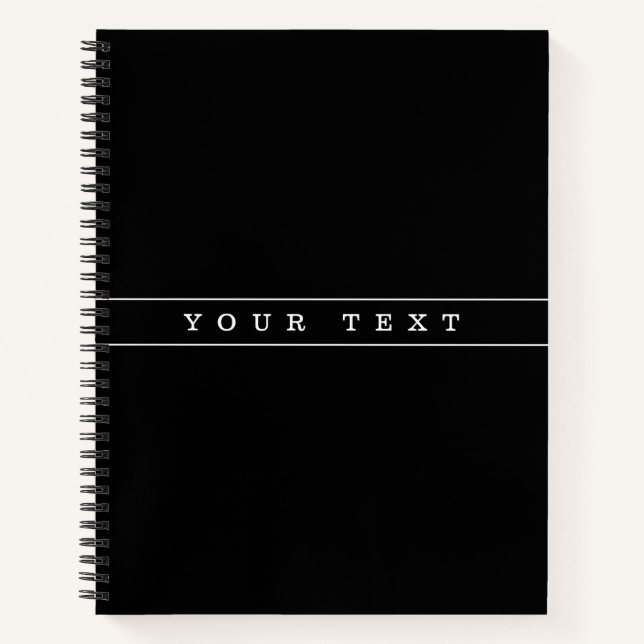 Carnet Texte simple élégant et fines rayures (Devant)