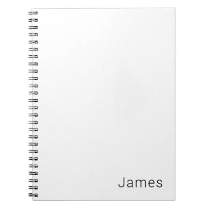 Carnet Texte simple et minimaliste modifiable, nom ou aut