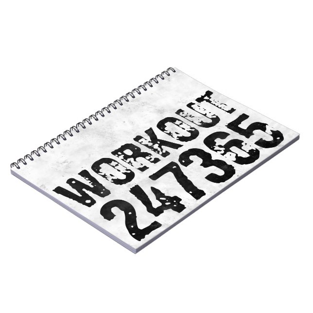 Carnet Texte usé et rayé Workout 247365 rustique (Côté gauche)