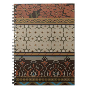 Carnet Textile d'héritage avec les motifs décoratifs