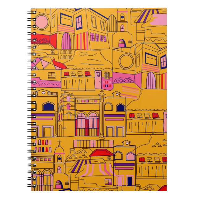 Carnet Textile mexicain Design Motif sans couture (Devant)