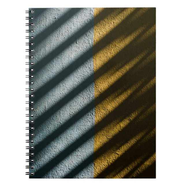 CARNET TEXTILE NOIR ET BROWN STRIPÉ (Devant)