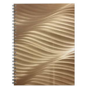 Carnet textile rayé Brown et blanc