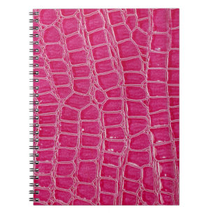 Carnet Texture à motif d'alligator rose