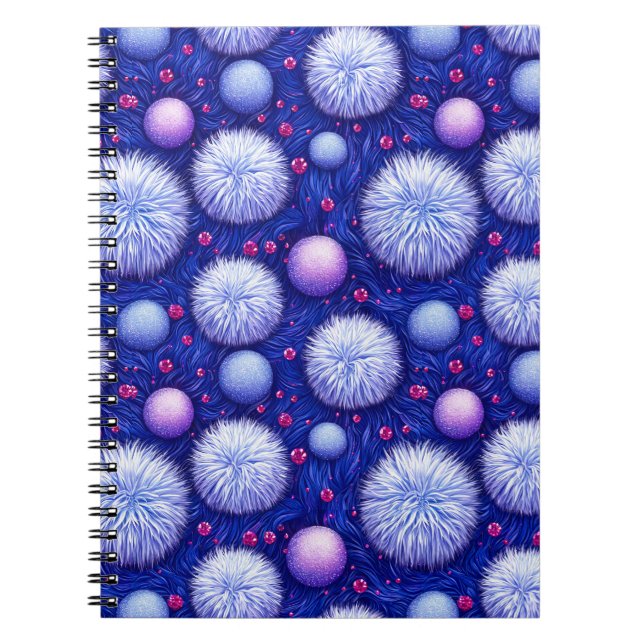Carnet Texture Abstrait avec Orbes Brillantes et Flou (Devant)