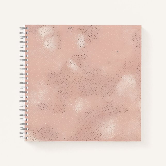 Carnet Texture Abstrait Rose Pâle (Devant)