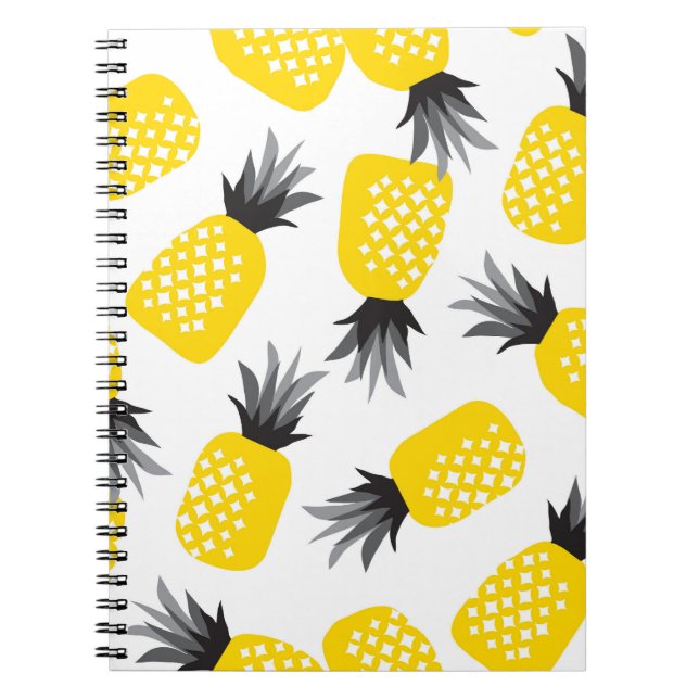 Carnet Texture ananas, Motif d'été Vintage. (Devant)