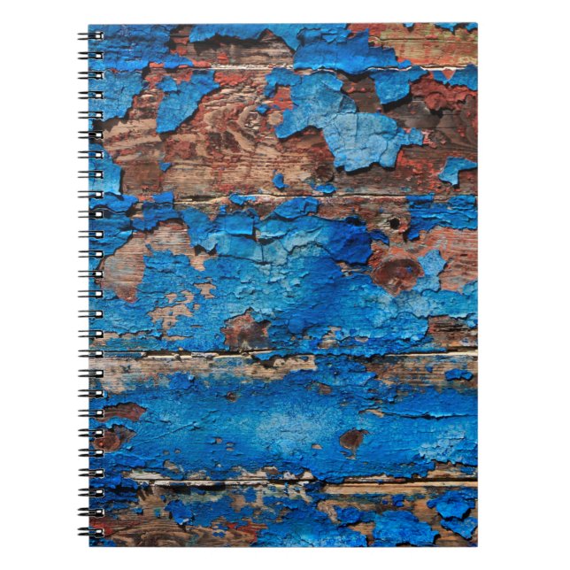 Carnet Texture arrière - plan bois bleu (Devant)