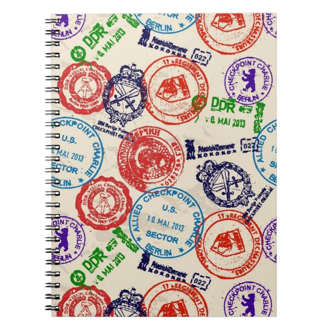 Carnet Texture avec de vrais timbres (Devant)