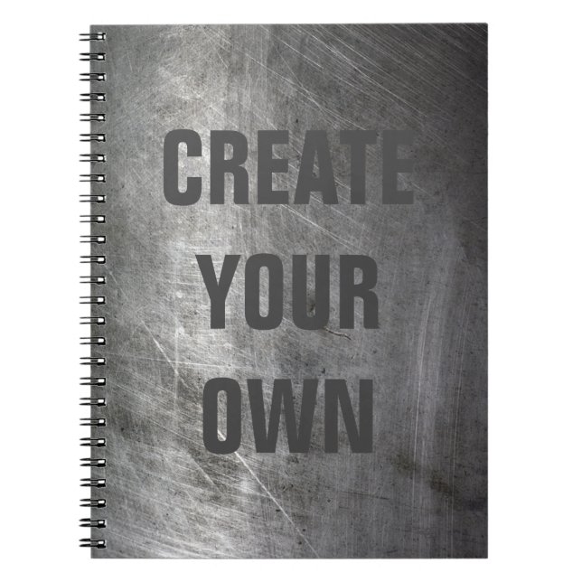 Carnet Texture balayée rayée en métal (Devant)