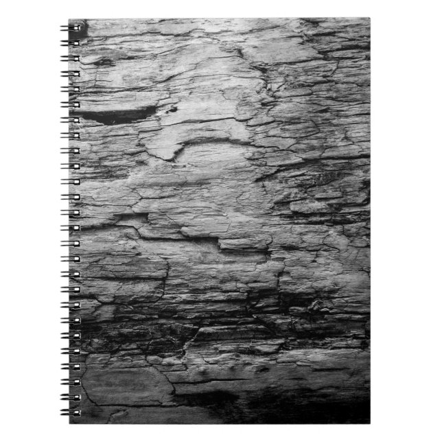 Carnet Texture bois noir et blanc (Devant)