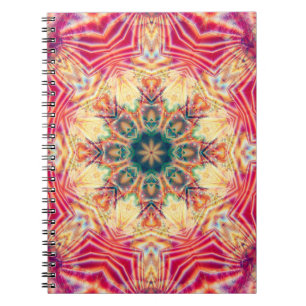 Carnet Texture colorée kaléidoscope sans couture. Illustr