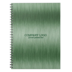 Carnet Texture d'aluminium brossé faux métallique vert