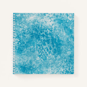 Carnet Texture de corail bleu ciel et blanc