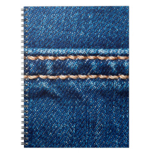 Carnet Texture de denim bleu avec couture, Jeans