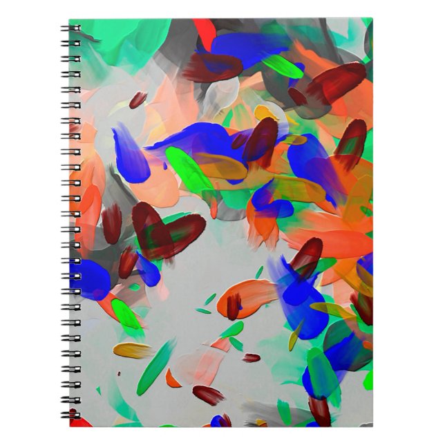 Carnet texture de dessin Abstraite avec peinture réelle c (Devant)