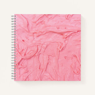 Carnet Texture de glace à la fraise rose