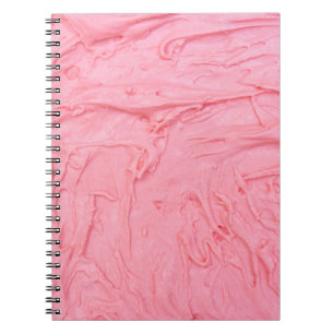 Carnet Texture de glace à la fraise rose