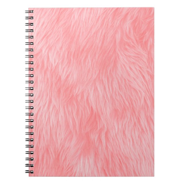 Carnet Texture de la fourrure de laine rose souple (Devant)