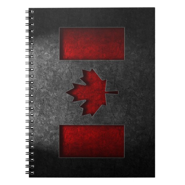 Carnet Texture de la pierre du drapeau canadien (Devant)