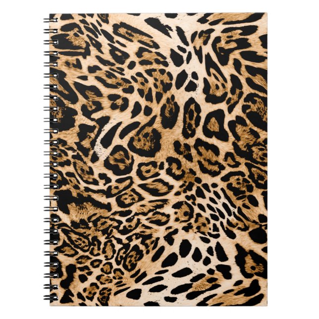 Carnet Texture de léopard, peau d'animal (Devant)