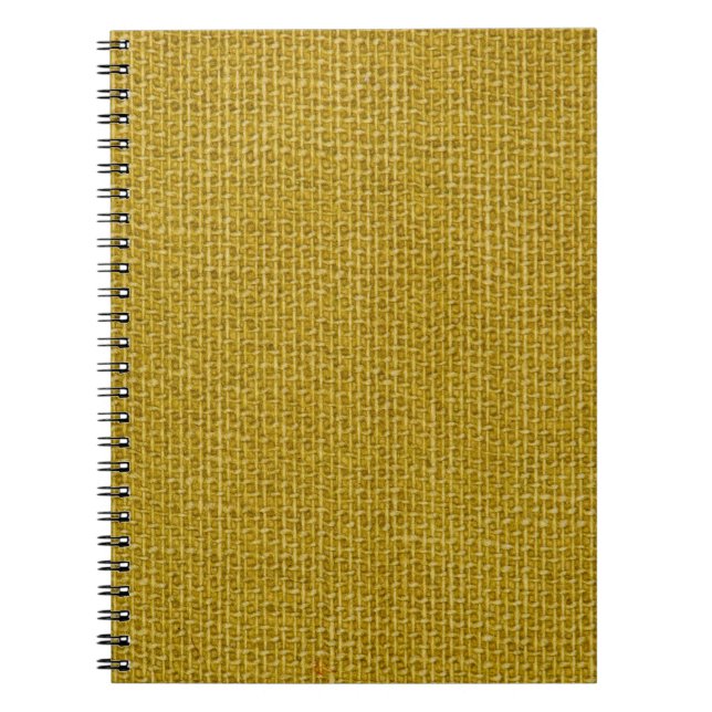 Carnet Texture de lin jaune fermer photo arrière - plan. (Devant)