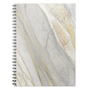 Carnet Texture de marbre de Carrare aux veines dorées