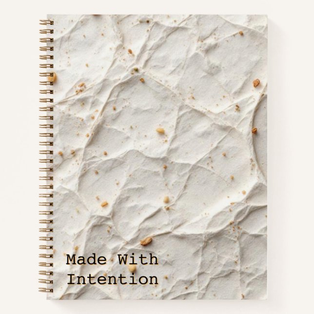 Carnet Texture de papier recyclé | Conception de fibre na (Devant)