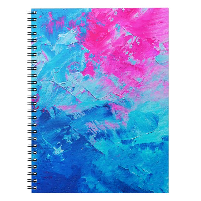 Carnet texture de peinture à l'huile abstraite sur toile, (Devant)