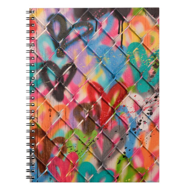 Carnet Texture de peinture Abstraite Spray Arrière-plan,  (Devant)