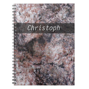 Carnet Texture de roche rosâtre avec tout texte