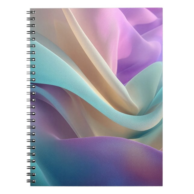 Carnet Texture de tissu abstrait dans des tons pastel (Devant)