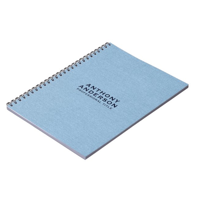 Carnet Texture de tissu bleu clair (Côté gauche)