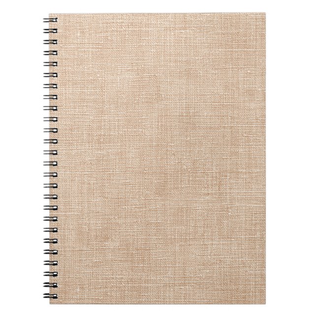 Carnet Texture de tissu de lin naturel en beige chaud (Devant)