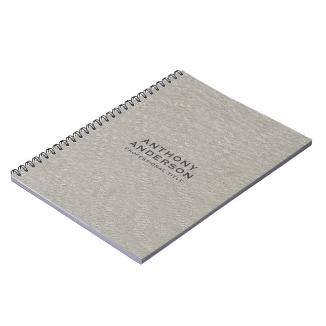Carnet Texture de tissu gris chaud (Côté gauche)